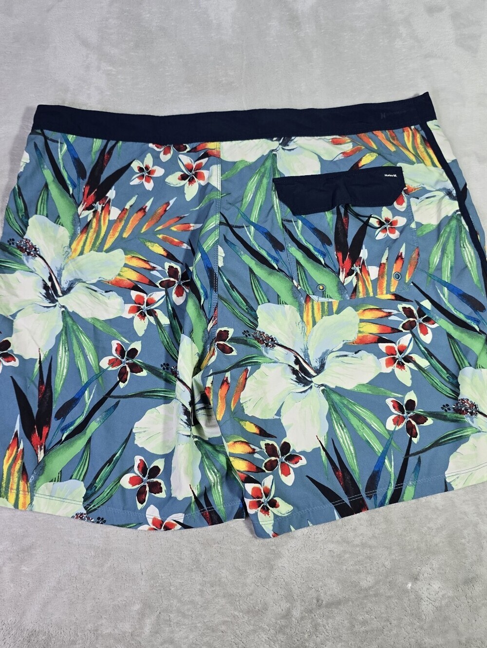 Hurley Shorts 38 Hawaiian Swimwear Floral Phantom Boardshorts Button 7" Inseam - Picture 2 of 8